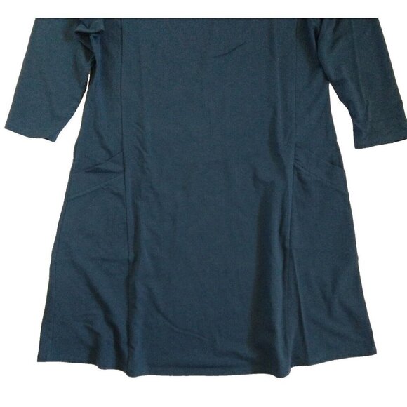J Jill Pure Jill A Line Tunic Dress Size S New Green Pima Cotton Modal Pockets - Picture 4 of 10